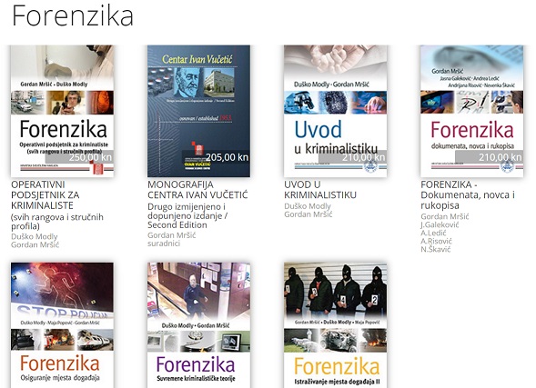 Popust od 50% za knjige objavljene u biblioteci Forenzika, Hrvatske sveučilišne naklade